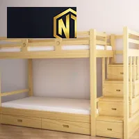 GIƯỜNG TẦNG TRẺ EM NGỌC THỊNH GỖ TỰ NHIÊN